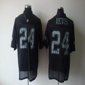 Sideline Black United Jets #24 Darrelle Revis Black Stitched NFL Jersey