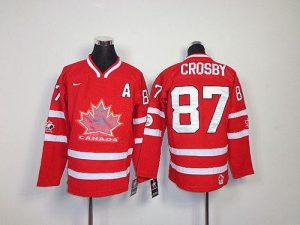 Team Canada #87 Sidney Crosby Red Embroidered Youth NHL Jersey