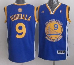 Warriors #9 Andre Iguodala Blue Revolution 30 Stitched NBA Jersey