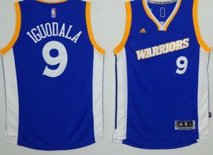 Warriors #9 Andre Iguodala Royal Stretch Crossover Stitched NBA Jersey