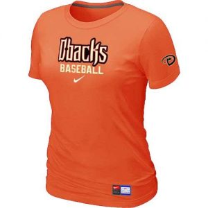 Women's Arizona Diamondbacks Nike Short Sleeve Practice MLB T-Shirts Orange