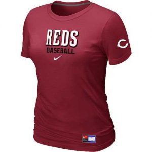 Women's Cincinnati Reds Nike Short Sleeve Practice MLB T-Shirts Red