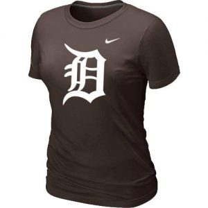 Women's Detroit Tigers Heathered Nike Brown Blended T-Shirt