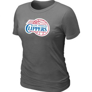 Women's Los Angeles Clippers Big & Tall Primary Logo T-Shirt Dark Grey