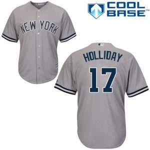 Yankees #17 Matt Holliday Grey Road Stitched Youth MLB Jersey