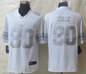 Nike Giants #80 Victor Cruz White Men's Stitched NFL Limited Platinum Jersey